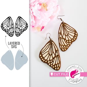 Schmetterling SVG, Glowforge SVG, Ohrring Vorlage, Cricut Designs, Donner SVG, Donner Datei, digitale Datei, digitaler Download