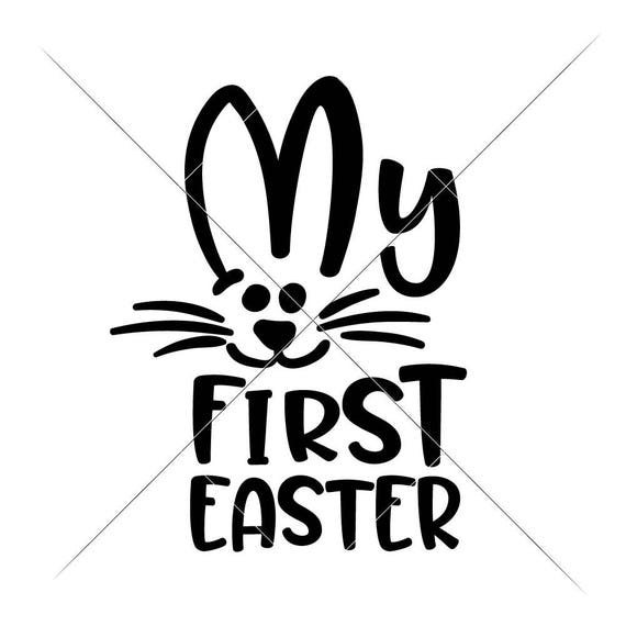 Download My first Easter Baby's First Easter Bunny SVG dxf Files | Etsy