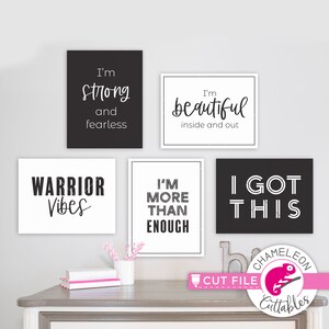 Aufmunternde Zitate, SVG, DXF, PNG, JPEG, Datei für Schneidemaschine, Silhouette Cameo, Cricut, kommerzielle Nutzung Digitales Design
