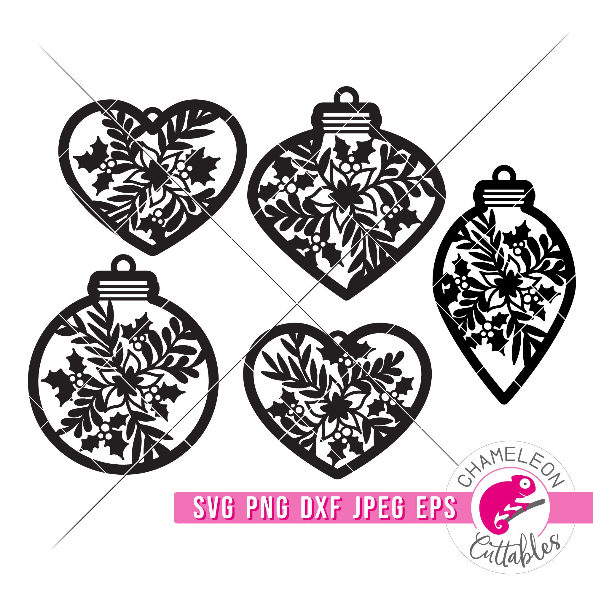 SVG PNG DXF Jpeg Christmas Ornament Svg Bundle Ornament - Etsy