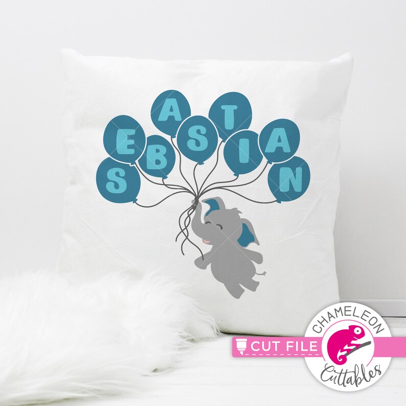 Free Free 304 Baby Elephant With Balloon Svg SVG PNG EPS DXF File