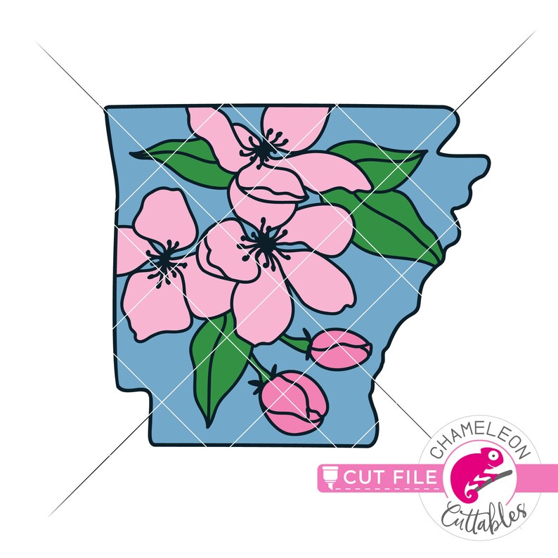 SVG PNG DXF Jpeg Arkansas State Flower Apple Blossom - Etsy