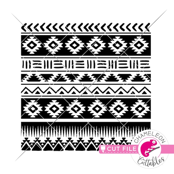 Seamless Aztec pattern design, farmhouse, summer, SVG File for Cutting Machine, Silhouette Cameo, Cricut, Commercial Use Digital Design