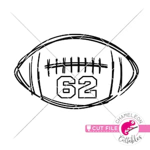 Football scribble with player numbers, SVG cut file for shirt, for Cutting Machine, Silhouette Cameo, Cricut, Commercial Use Digital Design