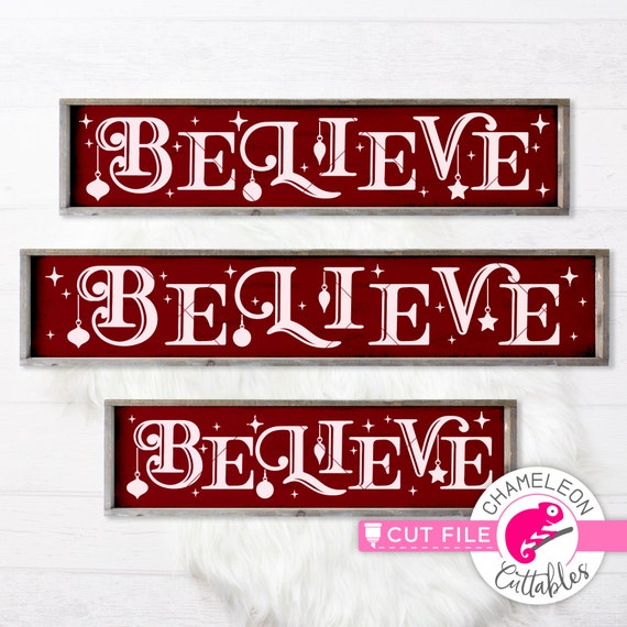 Eps Christmas Vintage SVG Ornament Svg files Believe Wreath Svg -Ornament Svg Png Dxf