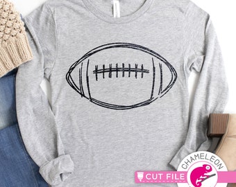 Football scribble, drawing, stitches, SVG cut file for shirt, for Cutting Machine, Silhouette Cameo, Cricut, Commercial Use Digital Design