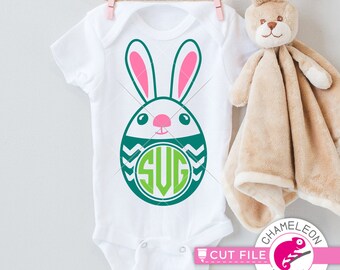 SVG, PNG, DXF, Jpeg, Easter Bunny Egg monogram, monogram frame, Svg cut file and Sublimation png, Commercial Use Digital Design