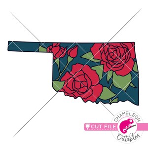 Oklahoma state flower, Oklahoma Rose, layered SVG, png, File for Cutting Machine, Silhouette Cameo, Cricut, Commercial Use Digital Design