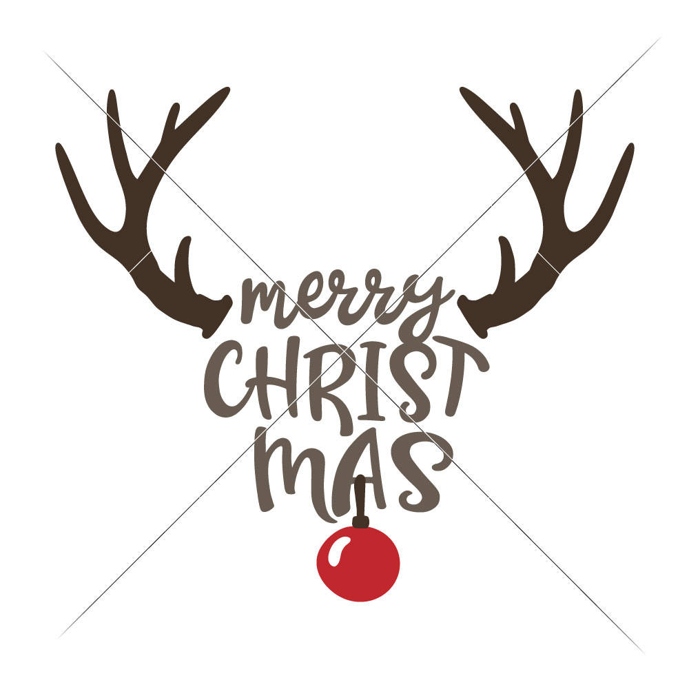 Download Merry Christmas Reindeer SVG eps dxf png Files for Cutting ...