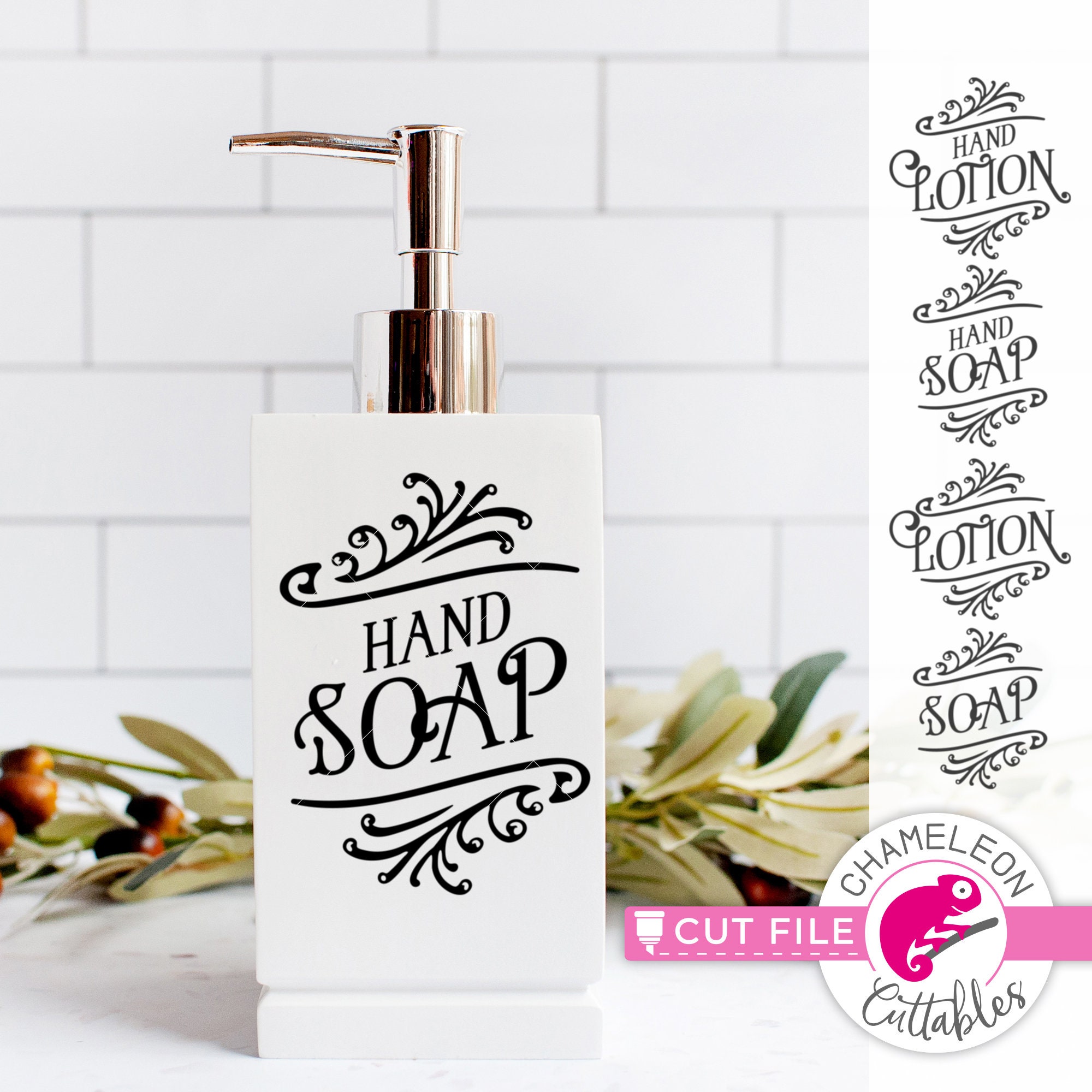 Etched Glass Vinyl Foaming Soap Dispensers + FREE Cut Files!