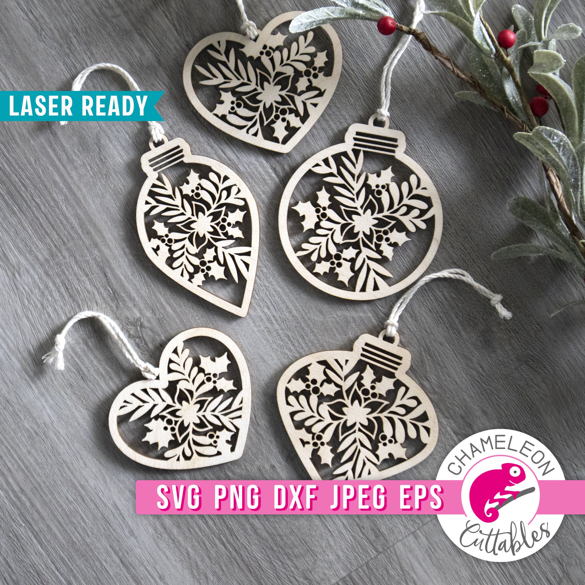 SVG PNG DXF Jpeg Christmas Ornament Svg Bundle Ornament - Etsy