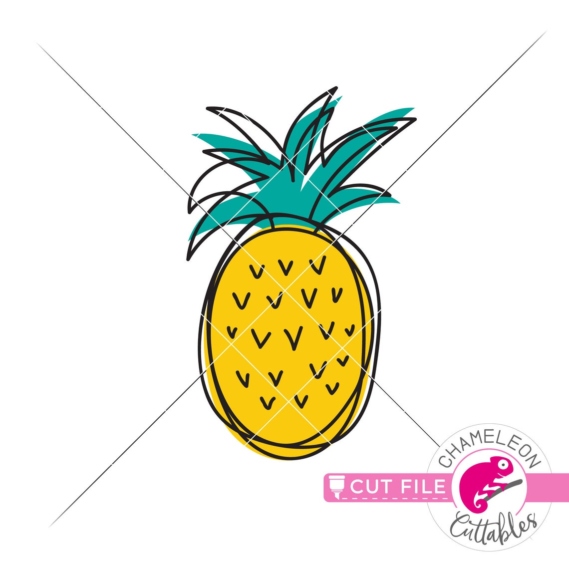 Dibujo de boceto de piña, verano, SVG, dxf, png, jpeg, archivo, para ...