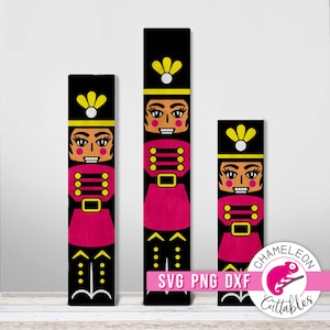 Female Nutcracker porch sign Christmas SVG, porch leaner file, long front door sign svg, Cutting Machine, Commercial Use Digital Design