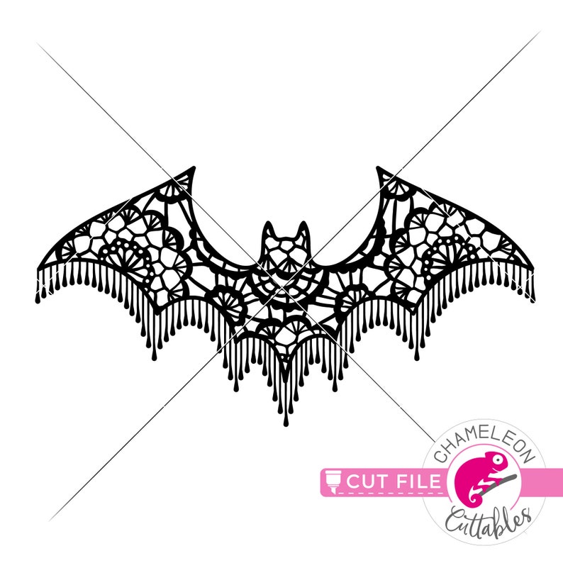 Download Faux Lace Halloween Bat Mandala design spooky SVG File for | Etsy