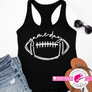 Game day, Football, drawing, stitches, SVG cut file for shirt, for Cutting Machine, Silhouette Cameo, Cricut, Commercial Use Digital Design