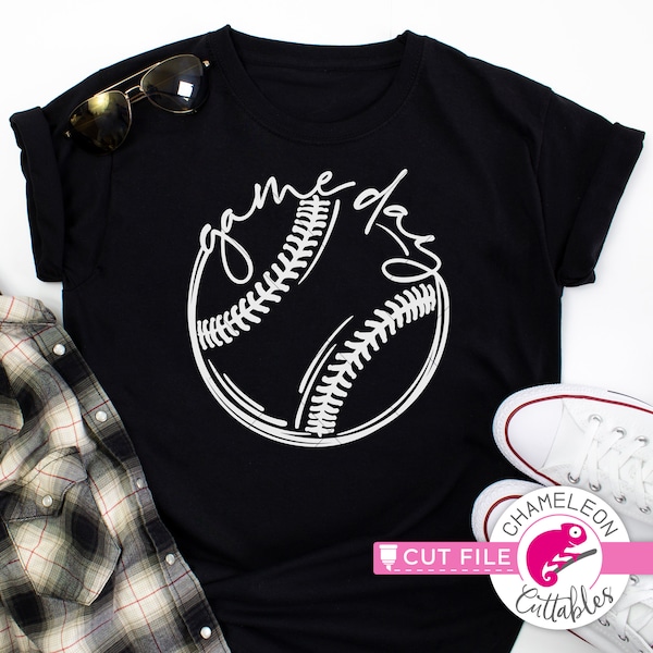 Game day Baseball, Softball, Sketch design, SVG cut file for shirt, Cutting Machine, Silhouette Cameo, Cricut, Commercial Use Digital Design