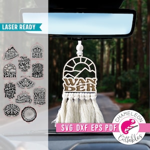 SVG, DXF, pdf, eps Retro Car Charm File Bundle for Laser cutter, Keychain Glowforge design, cnc laser file, Thunder file, Digital Design