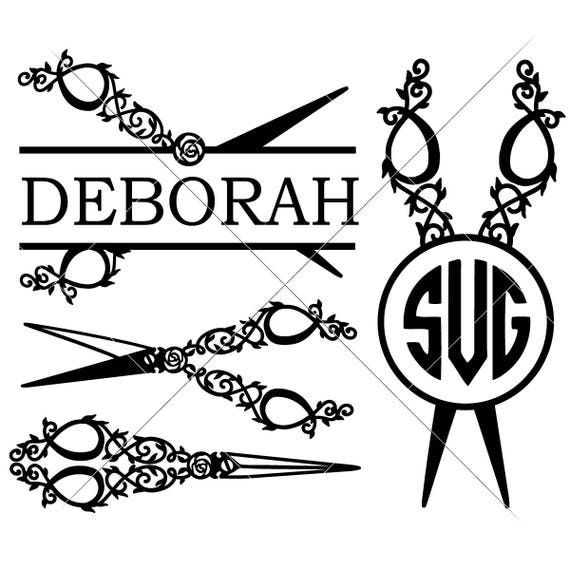 Download Blank Hairdresser Monogram Svg - Layered SVG Cut File ...