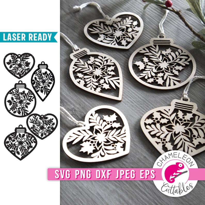 SVG PNG DXF Jpeg Christmas Ornament Svg Bundle Ornament - Etsy