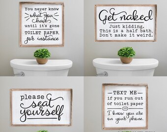 SVG, PNG, DXF, Jpeg, Bathroom mini bundle, bathroom sign files, Wood Sign,  Svg cut file and Sublimation png, Commercial Use Digital Design