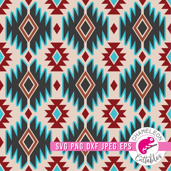 SVG, PNG, Dxf, Jpeg, Seamless Southwestern Pattern Svg, Aztec Pattern, Svg cut file and Sublimation png, Commercial Use Digital Design