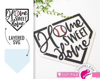 Home sweet Home Baseball SVG, Glowforge SVG, baseball file, Cricut design, Thunder SVG, Thunder file, Digital File, Digital Download