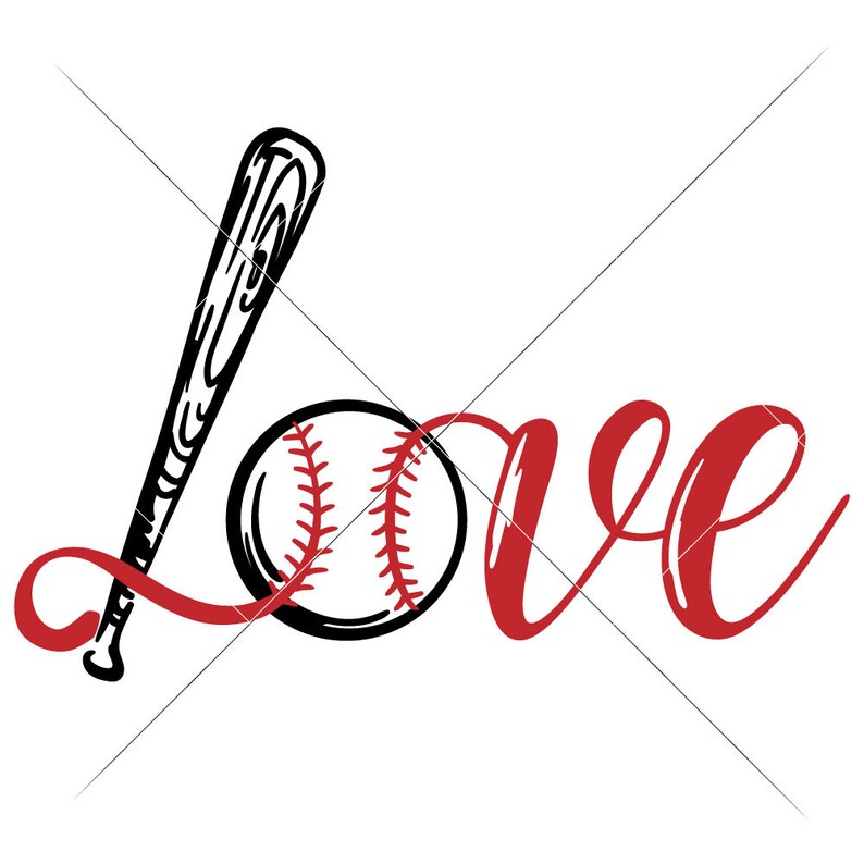 Love Baseball Bat And Ball For Shirt Svg Png Dxf Files For Cutting Machines Like Silhouette