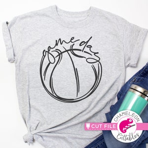 Ontwerp van de wedstrijddag, basketbal, SVG, DXF, EPS-bestand knippen voor shirt, voor snijmachine, Silhouette Cameo, Cricut, commercieel gebruik digitaal ontwerp