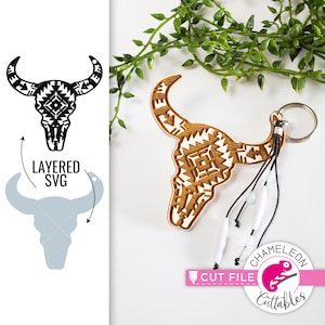Tête de mort vache SVG, fichier svg Glowforge, dessins Cricut, Thunder SVG, conception de tête de mort, fichier Thunder, fichier numérique, téléchargement numérique