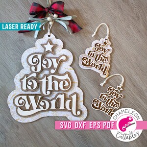 SVG, DXF, PDF, eps Christmas sign and ornament file bundle for laser cnc, Glowforge svg, Christmas laser file, Thunder file, Digital Design