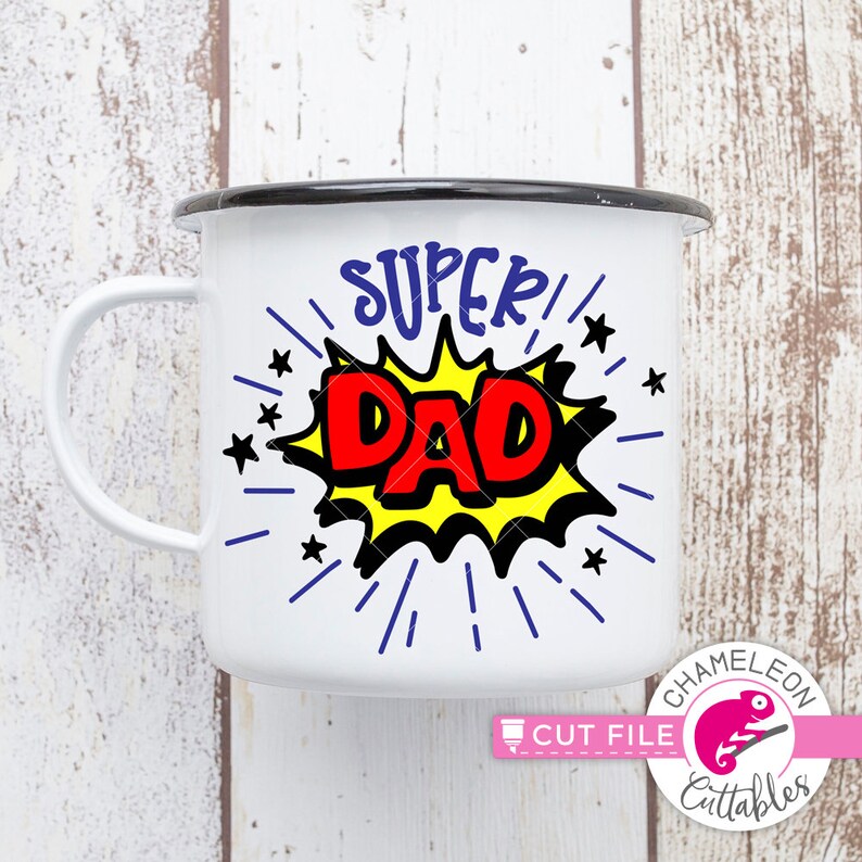 Download Super Dad layered Father's Day Design for Decal SVG | Etsy