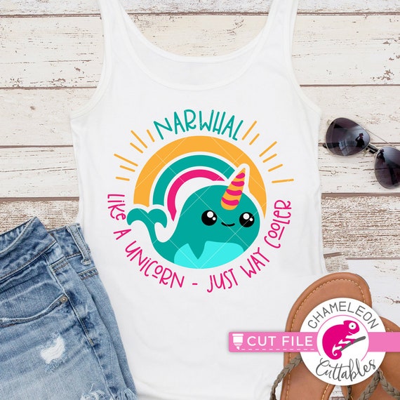 Download Narwhal Like A Unicorn Just Way Cooler Cricut Silhouette Cameo Svg File For Cutting Machine Commercial Use Digital Design Shirt Design Kits How To Printing Printmaking