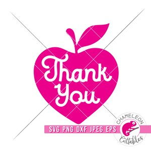 SVG, PNG, DXF, JPEG, Danke Herz Apfel Hand geschnitten, Schullehrer Anerkennung geschnitten Datei und Sublimation png, kommerzielle Nutzung digitales Design