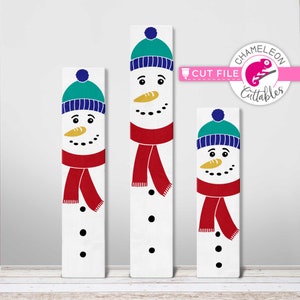 Snowman porch sign Christmas SVG, vertical files for vinyl stencil, long front door sign , Cutting Machine, Commercial Use Digital Design