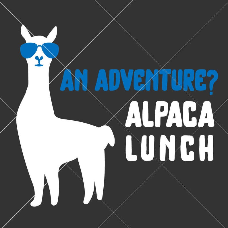 An Adventure Alpaca Lunch Camping Trip SVG dxf File for | Etsy