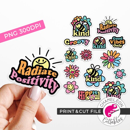 PRINT &amp; CUT Sticker Sheet Template PNG Cute Animals for - Etsy