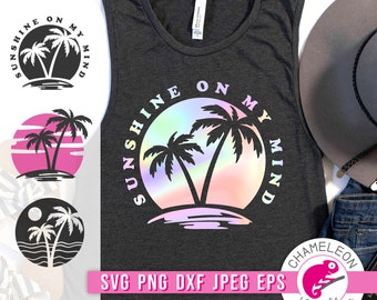SVG, PNG, Dxf, Jpeg, Palm tree Svg bundle, Summer Design, Palm Tree shirt Svg cut file and Sublimation png, Commercial Use Digital Design