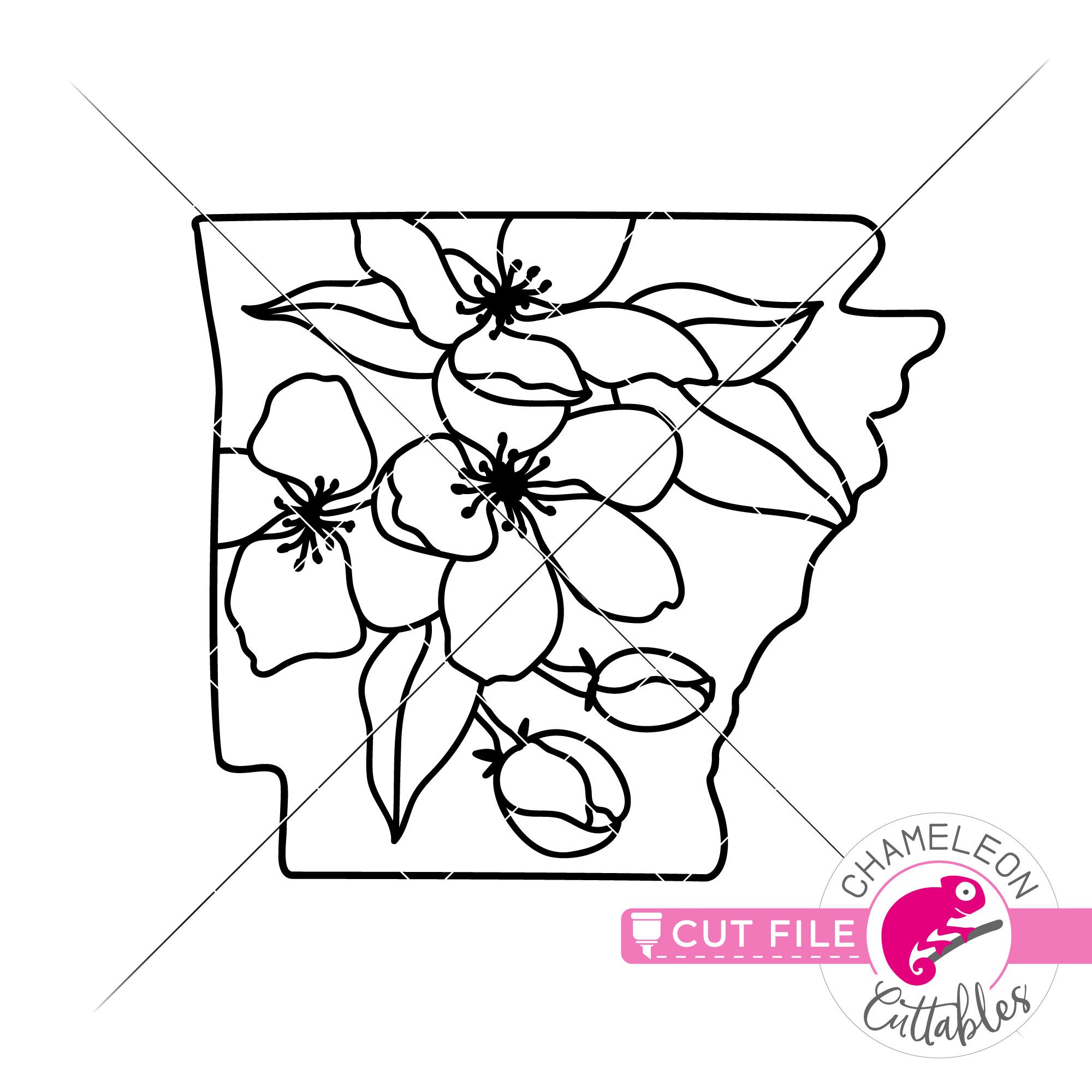 Alaska state flower SVG Alaska outline design png dxf File Etsy