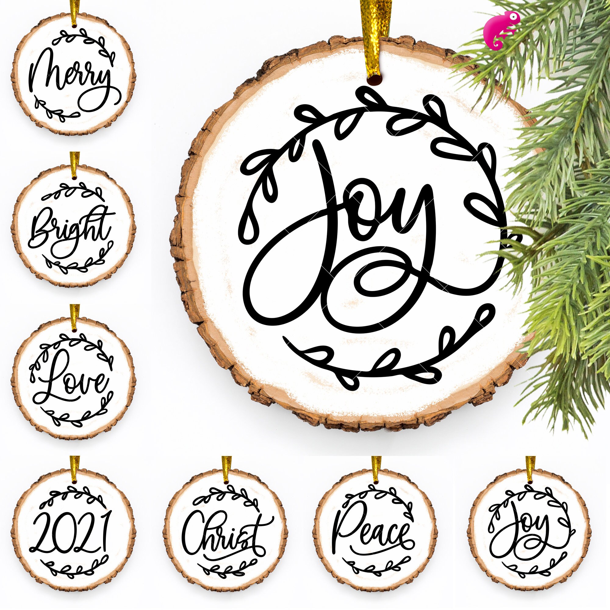 SVG PNG DXF Jpeg Christmas Ornament Svg Bundle 7 Files | Etsy