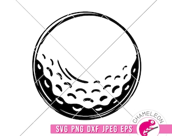 Golf Ball design, sketched golf ball SVG, dxf, png cut file for Cutting Machine, Silhouette Cameo, Cricut, Commercial Use Digital Design