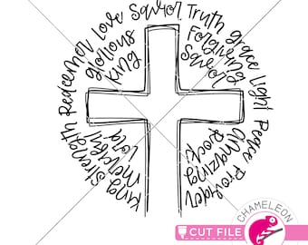 SVG, PNG, DXF, Jpeg, Cross with words, circle, Easter, Christian Shirt,  Svg cut file and Sublimation png, Commercial Use Digital Design