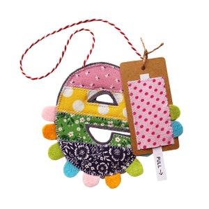 Alphabet Letter Hanging Decoration / Initial / Personalised Hidden Message