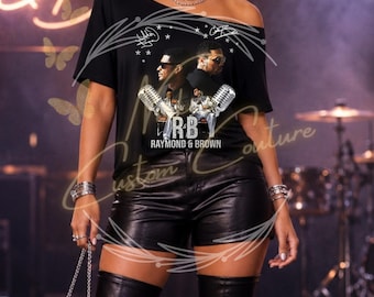 R & B Tour inspiriert weg von der Schulter Shirt | Raymond und Braunes Shirt | Konzert Fan Shirt | Vintage Style Graphic Tee | R und B Shirt
