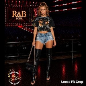 R&B Tour Inspired Crop Top| Raymond and Brown Shirt | Concert Fan Shirt | Chris Brown Crop Top | Usher Crop Top | R and B Shirt