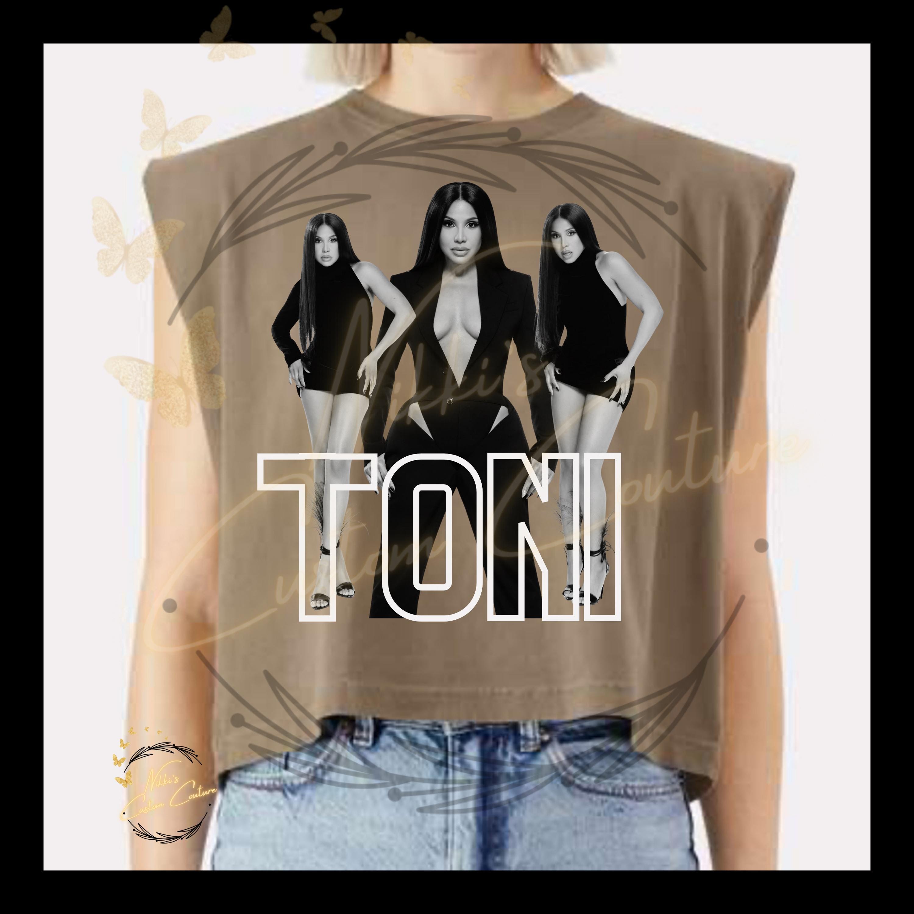 90s R&B Diva Toni Muscle Crop Tee, Vintage Inspired Faded Crop Top ...