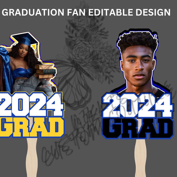 Graduation Fan, Graduation Template, Graduation 2024, Editable Canva Template Design, Custom Grad Fan, Graduation Season, Grad Season