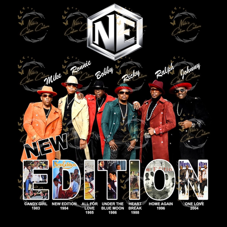 New Edition Off The Shoulder Shirt | The New Edition Way Tour Sweatshirt | Concert Fan Shirt | Vintage Style Graphic Tee | New Edition Merch image 10