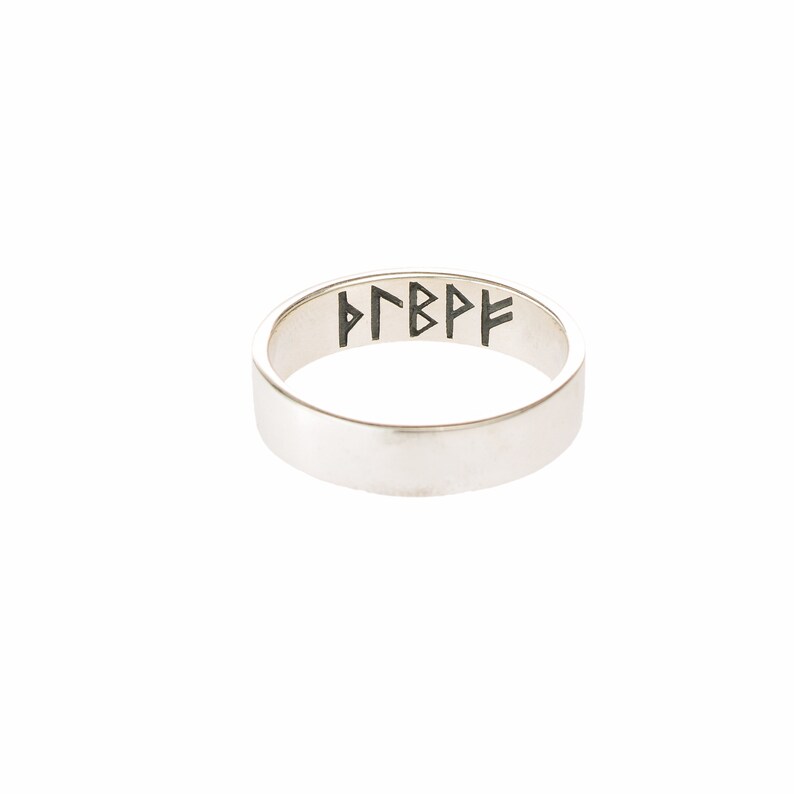 Runic Silver ring with runes silver ring Love attract amulet Love attract ring pinky ring silver index ring silver thumb ring Germanic ring