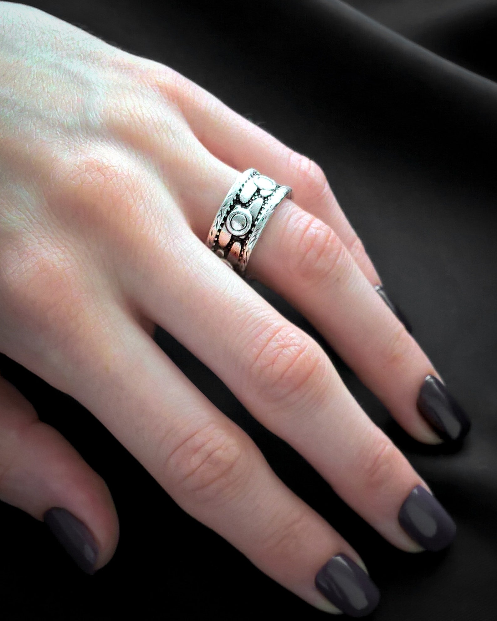 Women thumb ring thumb Women index ring Brutal silver ring Etsy