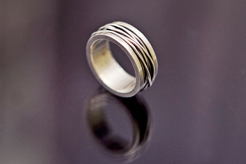 Extra fast delivery Silver ring Men Custom engraved ring Minimalist ring Wire wrapped ring Thumb ring Pinky ring Index ring Fathers day gift